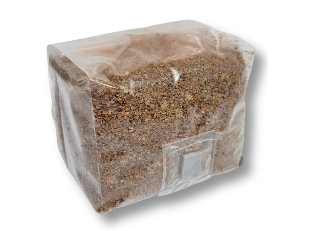 Sterilized Masters Mix mushroom grow bag with filter patch and injection port