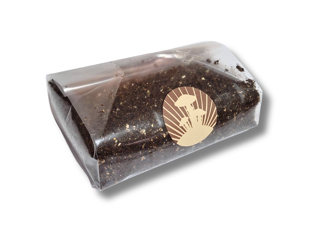 2 lb mushroom casing layer substrate bag side view